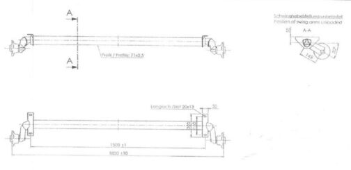 Eje sin freno para remolque AL-KO optima 1500 mm 750 kg 4x100 - Imagen 2