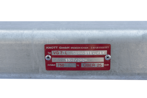 Eje sin freno para remolque KNOTT VG7 1505 mm 750 kg - Imagen 6
