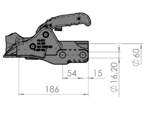 Enganche de bola AL-KO AK351 MMA 3500kg - Imagen 2