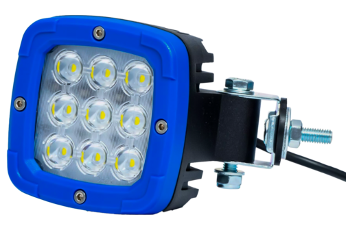 Lámpara de trabajo LED universal con mín. 2800 Lm, 9 LEDs, cuerpo de aluminio (negro). Mango articulado. - Imagen 4