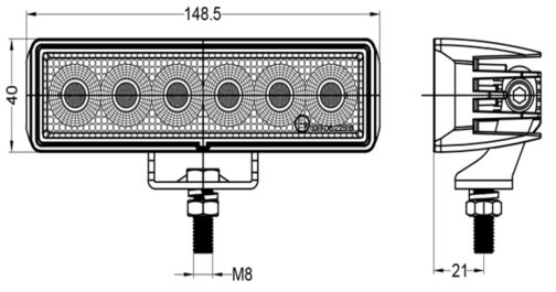 Lámpara de trabajo reflector TT Technology TT.13318 24x LED 1920 Lm rectangular - Imagen 3