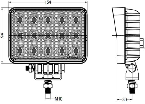 Lámpara de trabajo reflector TT Technology TT.13360 60x LED 4800 Lm rectangular - Imagen 3