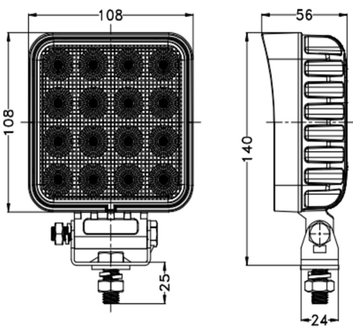 Lámpara de trabajo reflector TT Technology TT.13364 64x LED 5120 Lm cuadrado - Imagen 4