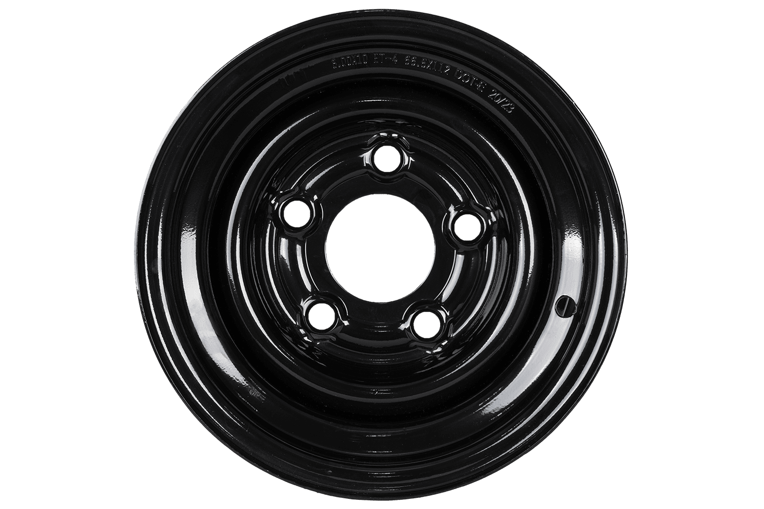 Llanta de acero para remolque UNITRAILER negra 6Jx10" 5x112 ET:-4