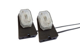 Luces de posición ASPOCK blancas, juego de 2 luces de posición con cable de 0,5 m