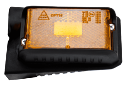 Luz de posición LED DOBPLAST DPT15 amarilla con soporte, reflector y cable de 0,5 m