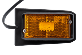 Luz de posición LED DOBPLAST DPT15 amarilla con soporte, reflector y cable de 0,5 m
