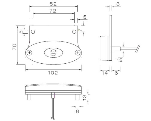 Luz de posición lateral LED ASPOCK Flatpoint II con soporte - Imagen 3