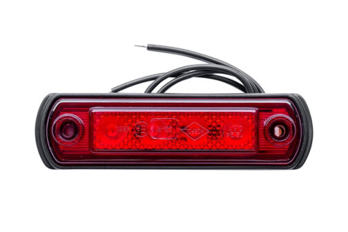 Piloto de gálibo LED con el soporte de goma Horpol rojo
