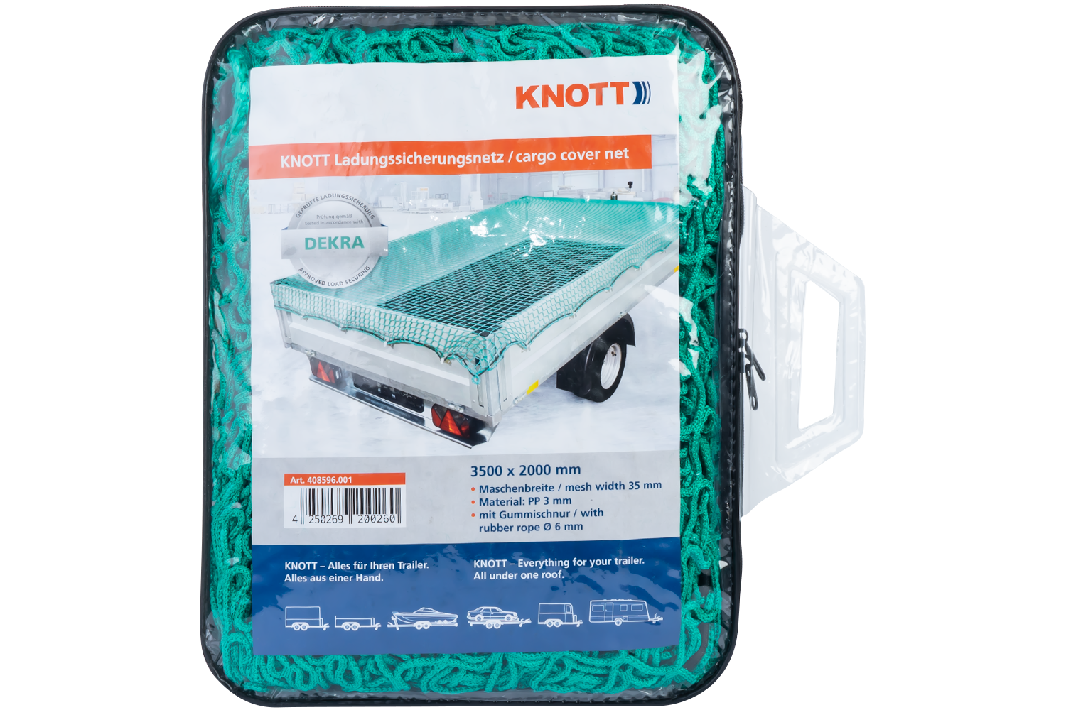 Red de protección con goma 200 cm x 350 cm  KNOTT