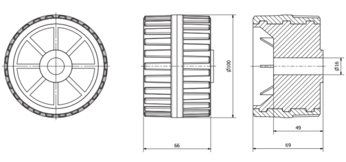 Rodillo para remolque naútico UNITRAILER - Imagen 2