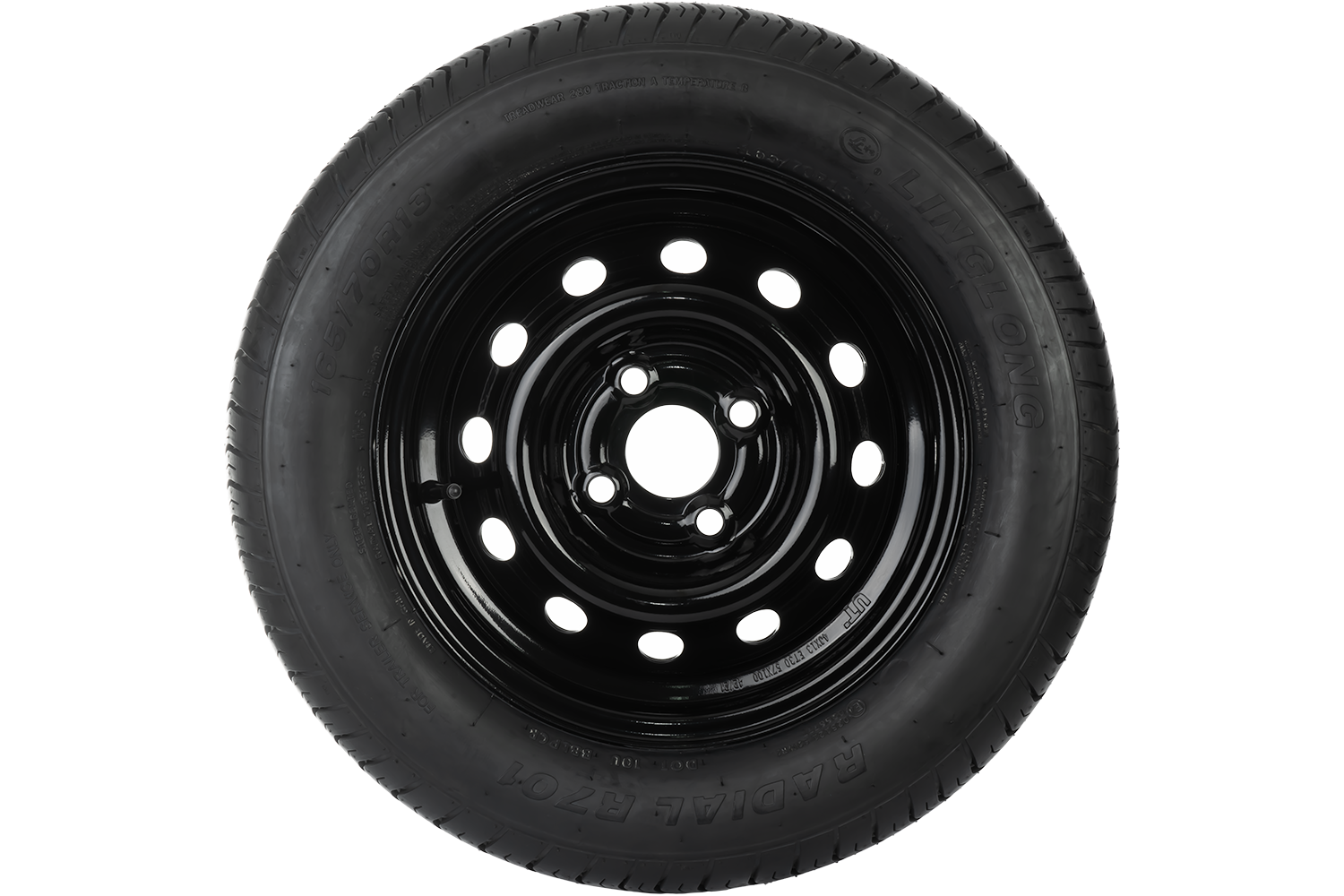 Rueda de remolque LINGLONG TIRE 165/70 R13 79N UNITRAILER RIM negro 4Jx13" 4x100 ET:30