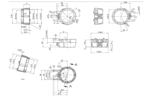Soporte de plástico para el enchufe AL-KO 7+13 PIN - Imagen 3