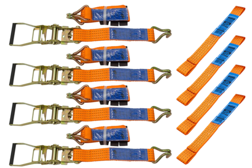 Sujeción de cinturones de transporte con tensor y tirantes para grúa UNITRAILER