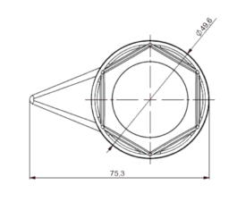 TAPA TORNILLO GRIS ALTO INDICADOR TIR F32