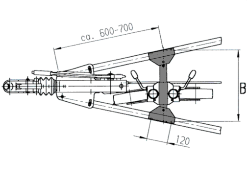 Travesaño para rueda de apoyo AL-KO para lanza V 515/535 - Imagen 2