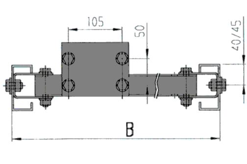 Travesaño para rueda de apoyo AL-KO para lanza V 515/535 - Imagen 3