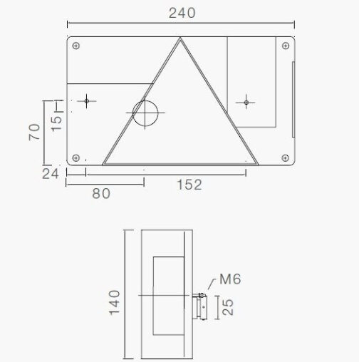 Tulipa para un piloto trasero izquierdo Multipoint I Aspock - Imagen 5